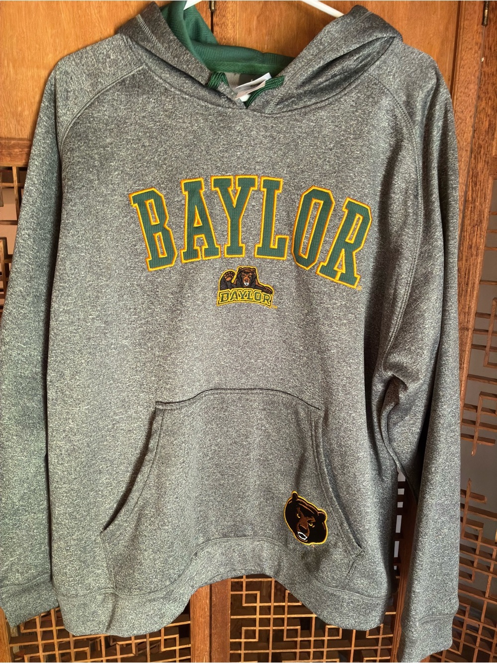 Baylor Bears Hoodie Size L-Grey